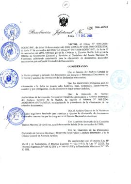Resolución Jefatural N° 420-2006-AGN/J