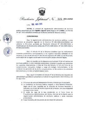 Resolución Jefatural N° 328-2013-AGN/J