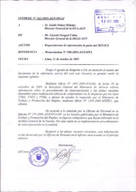 INFORME 262-2005-AGN-OGAJ