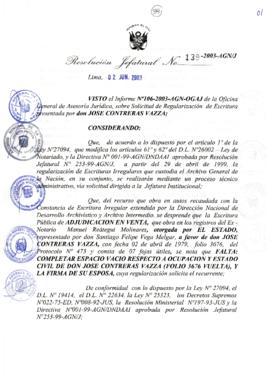 Resolución Jefatural N° 139-2003-AGN/J