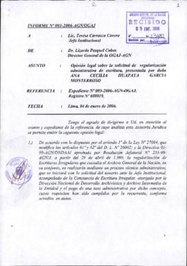 INFORME 003-2006-AGN/OGAJ