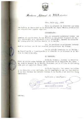 Resolución Jefatural N° 118-1983/AGN/J