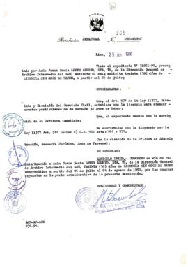 Resolución Jefatural N° 105-1990/AGN/J