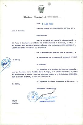 Resolución Directoral N° 056/83-AGN/OA