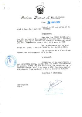Resolución Directoral N° 015-92-AGN/DIGA