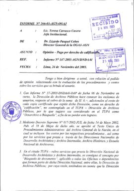 INFORME 266-2003-AGN-OGAJ