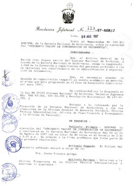Resolución Jefatural N° 113-1997/AGN/J