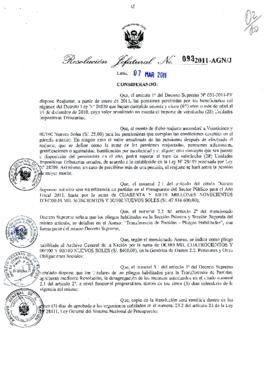 Resolución Jefatural N° 093-2011-AGN/J
