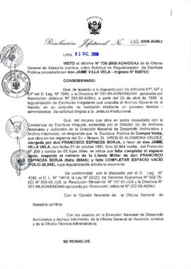 Resolución Jefatural N° 495-2008-AGN/J