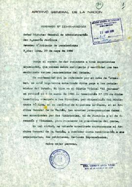 MEMORANDUM 213-86-JOAJ/AGN