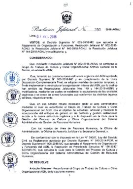 Resolución Jefatural N° 200-2018-AGN/J