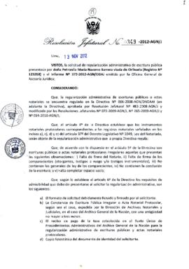 Resolución Jefatural N° 349-2012-AGN/J