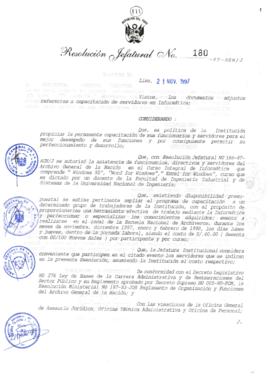 Resolución Jefatural N° 180-1997/AGN/J