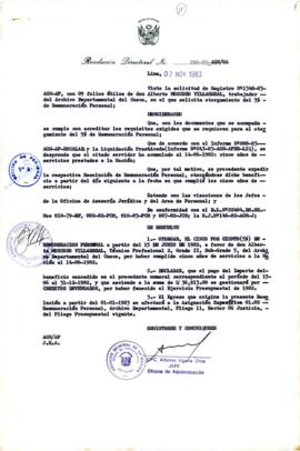 Resolución Directoral N° 90-83-AGN/OA