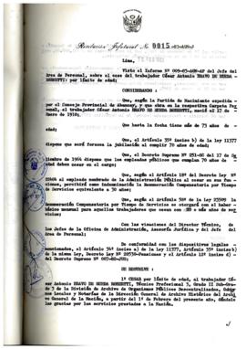 Resolución Jefatural N° 015-1983/AGN/J