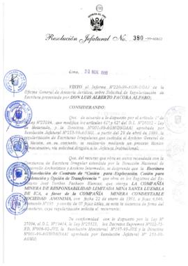 Resolución Jefatural N° 380-1999/AGN/J