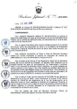 Resolución Jefatural N° 185-2018-AGN/J