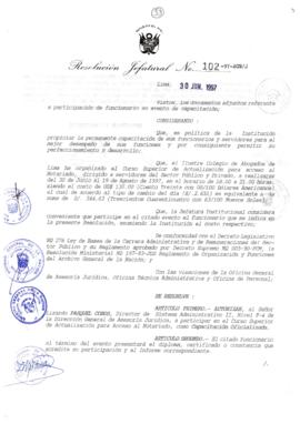 Resolución Jefatural N° 102-1997/AGN/J