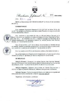 Resolución Jefatural N° 304-2018-AGN/J