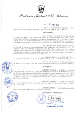 Resolución Jefatural N° 157-1999/AGN/J