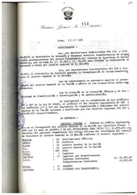 Resolución Jefatural N° 153-1986/AGN/J