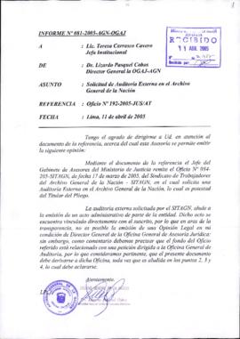 INFORME 081-2005-AGN-OGAJ