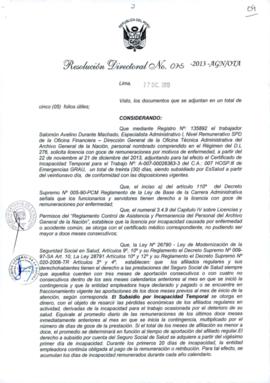 Resolución Directoral N° 075-2013-AGN/OTA