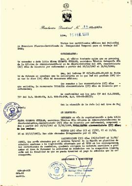 Resolución Directoral N° 013-88-AGN/OA