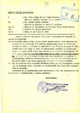 INFORME 131-91-AGN/OAJ