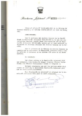 Resolución Jefatural N° 221-A-1982/AGN/J