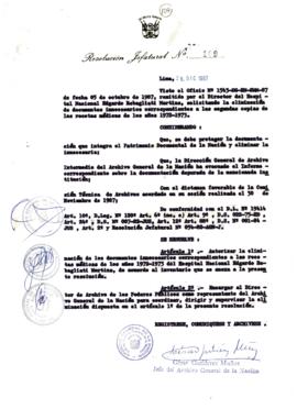 Resolución Jefatural N° 109-1987/AGN/J