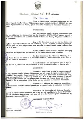 Resolución Jefatural N° 146-1985/AGN/J