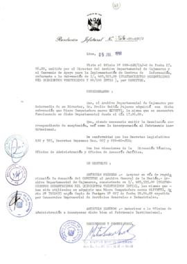 Resolución Jefatural N° 086-1990/AGN/J