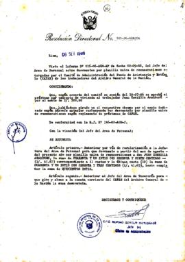 Resolución Directoral N° 81-86-AGN/OA