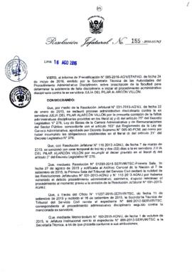 Resolución Jefatural N° 155-2016-AGN/J