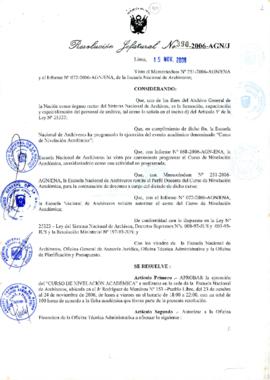 Resolución Jefatural N° 390-2006-AGN/J