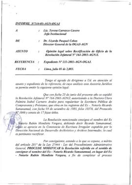 INFORME 144-2003-AGN-OGAJ