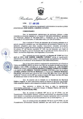 Resolución Jefatural N° 095-2015-AGN/J