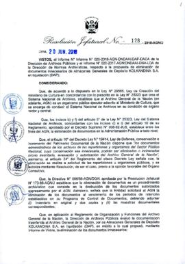 Resolución Jefatural N° 128-2018-AGN/J