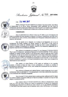Resolución Jefatural N° 059-2017-AGN/J