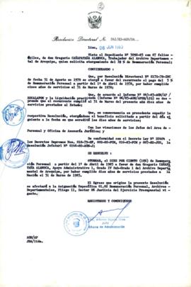 Resolución Directoral N° 042/83-AGN/OA