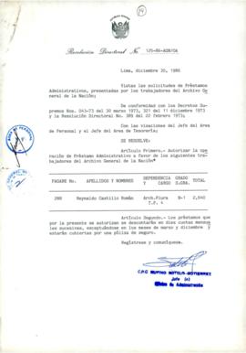 Resolución Directoral N° 125-86-AGN/OA