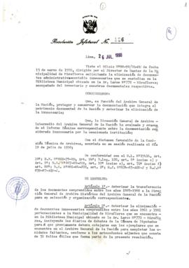 Resolución Jefatural N° 126-1990/AGN/J