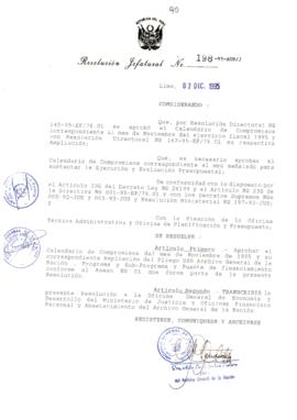 Resolución Jefatural N° 198-1995/AGN/J