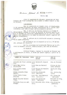 Resolución Jefatural N° 209-1984/AGN/J
