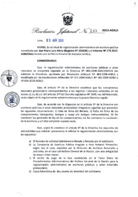 Resolución Jefatural N° 139-2013-AGN/J