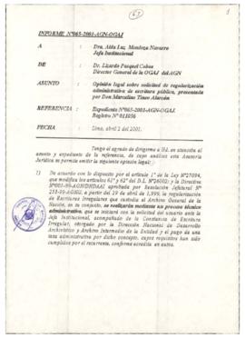 INFORME 065-2001-AGN-OGAJ