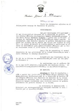Resolución Jefatural N° 076-1987/AGN/J