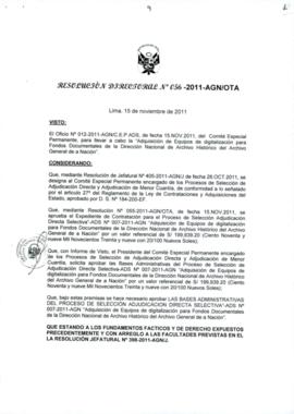 Resolución Directoral N° 056-2011-AGN/OTA