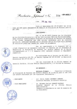 Resolución Jefatural N° 164-1999/AGN/J
